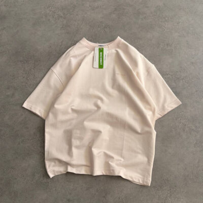 تیشرت بیسیک ماچینیست Oversized رنگ Light pink