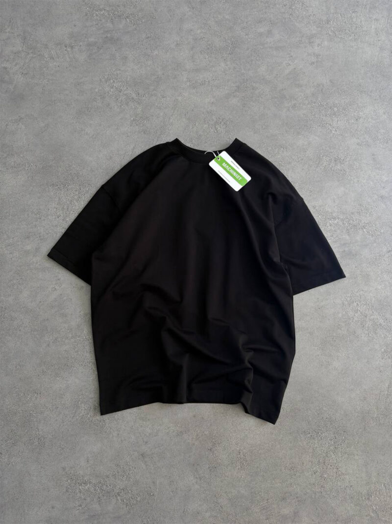 تیشرت بیسیک ماچینیست Oversized رنگ dark black