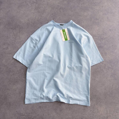 تیشرت بیسیک ماچینیست Oversized رنگ Light blue