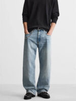 شلوار جین نیم بگ Zara