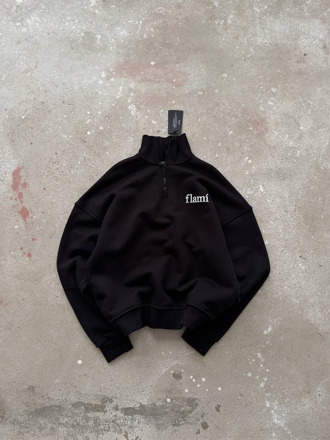 Flami half zip نیم زیپ پارچه دیاگونل Flami - Image 1