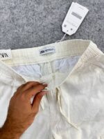 شلوار کارگو ZARA لینن | ریلکس فیت، پارچه تنفس‌پذیر و لاین اقتصادی با کیفیت بالا - Image 3