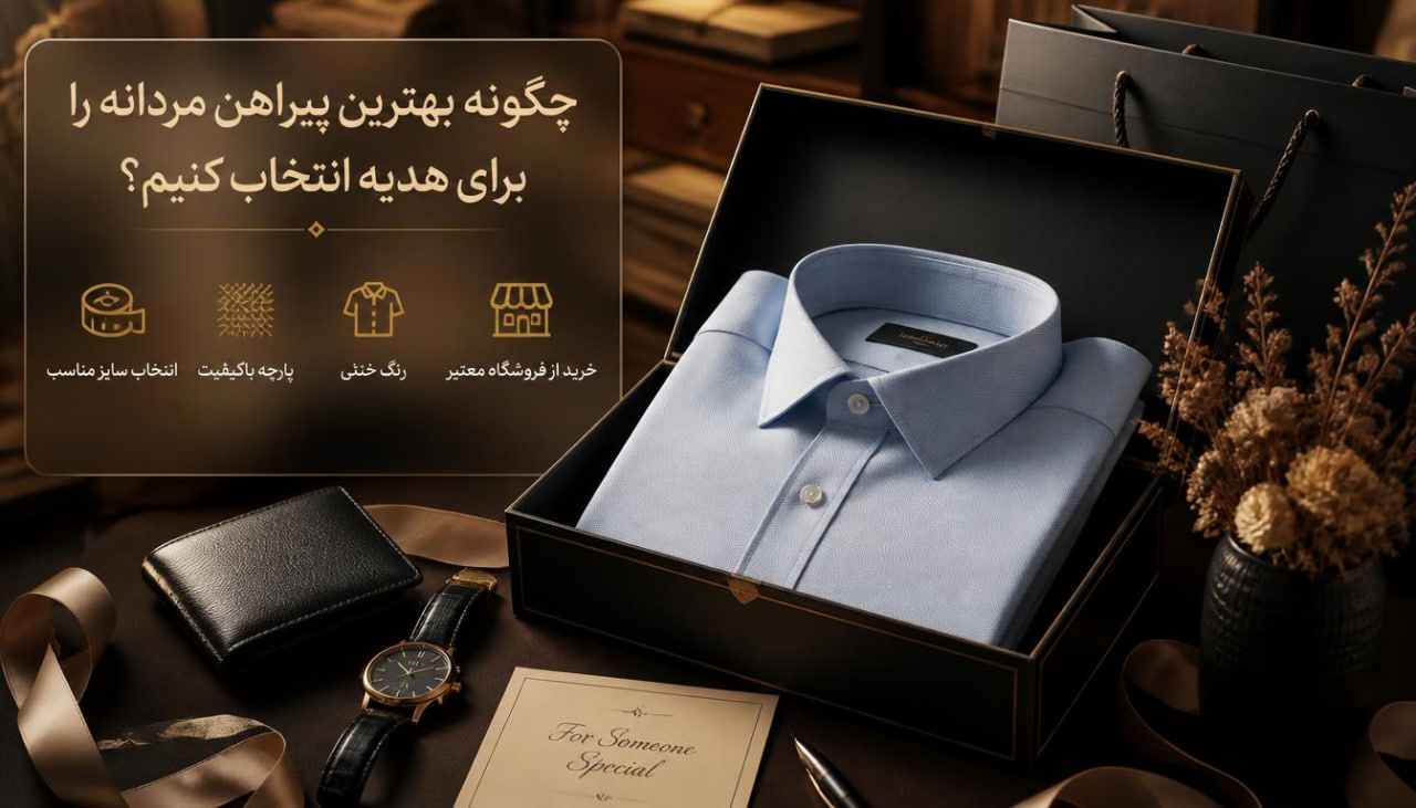 بهترین راهنمای انتخاب پیراهن مردانه برای هدیه بر اساس کیفیت، پارچه، رنگ و سایز
